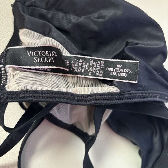 Victorias Secret Bra Womens Medium Black Nude Front Clip - Picture 4 of 4